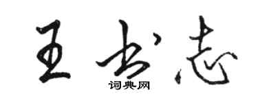 骆恒光王书志行书个性签名怎么写