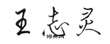 骆恒光王志灵行书个性签名怎么写