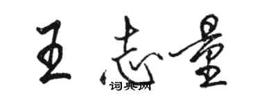 骆恒光王志量行书个性签名怎么写