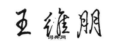 骆恒光王维朋行书个性签名怎么写