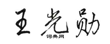 骆恒光王光勋行书个性签名怎么写