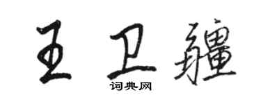 骆恒光王卫疆行书个性签名怎么写