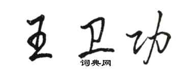骆恒光王卫功行书个性签名怎么写