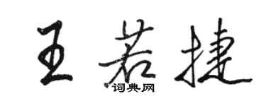 骆恒光王若捷行书个性签名怎么写