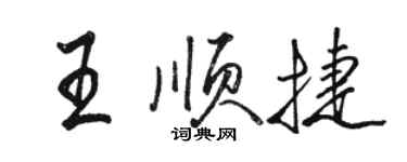 骆恒光王顺捷行书个性签名怎么写