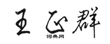 骆恒光王正群行书个性签名怎么写