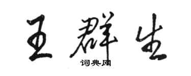 骆恒光王群生行书个性签名怎么写
