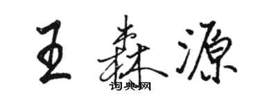 骆恒光王森源行书个性签名怎么写