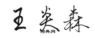 骆恒光王炎森行书个性签名怎么写