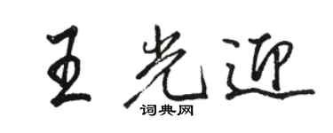 骆恒光王光迎行书个性签名怎么写