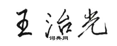 骆恒光王治光行书个性签名怎么写