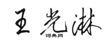骆恒光王光淋行书个性签名怎么写