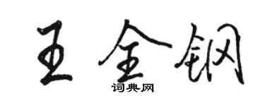 骆恒光王全钢行书个性签名怎么写