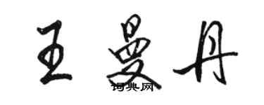 骆恒光王曼丹行书个性签名怎么写