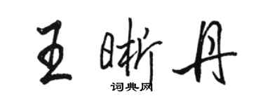 骆恒光王晰丹行书个性签名怎么写