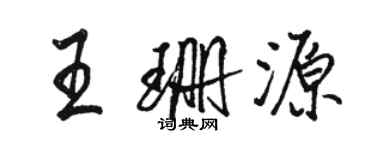 骆恒光王珊源行书个性签名怎么写