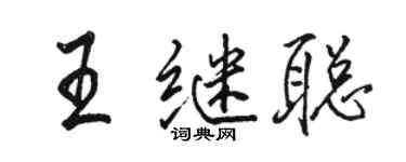 骆恒光王继聪行书个性签名怎么写