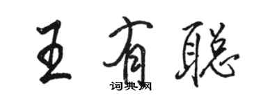 骆恒光王有聪行书个性签名怎么写
