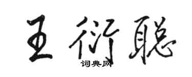 骆恒光王衍聪行书个性签名怎么写