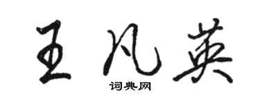 骆恒光王凡英行书个性签名怎么写