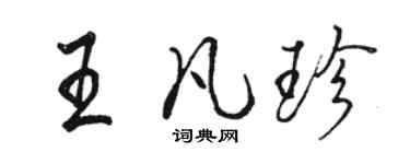 骆恒光王凡珍行书个性签名怎么写