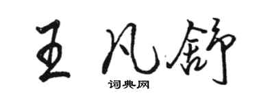 骆恒光王凡舒行书个性签名怎么写