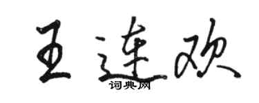 骆恒光王连欢行书个性签名怎么写