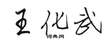 骆恒光王化武行书个性签名怎么写
