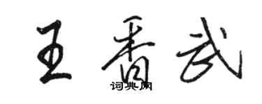 骆恒光王香武行书个性签名怎么写