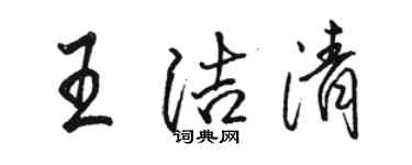 骆恒光王洁清行书个性签名怎么写