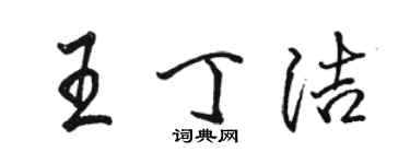 骆恒光王丁洁行书个性签名怎么写