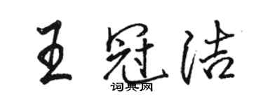骆恒光王冠洁行书个性签名怎么写