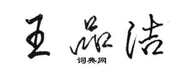 骆恒光王品洁行书个性签名怎么写
