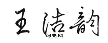 骆恒光王洁韵行书个性签名怎么写