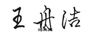 骆恒光王舟洁行书个性签名怎么写