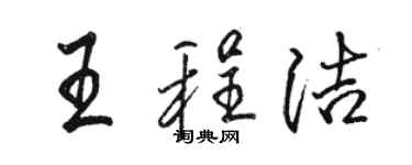 骆恒光王程洁行书个性签名怎么写