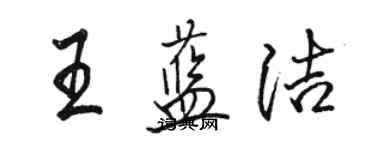 骆恒光王蓝洁行书个性签名怎么写