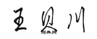 骆恒光王贝川行书个性签名怎么写
