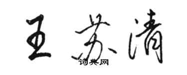 骆恒光王苏清行书个性签名怎么写