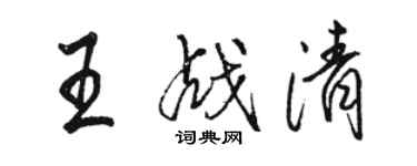 骆恒光王战清行书个性签名怎么写