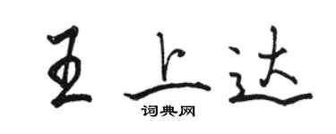 骆恒光王上达行书个性签名怎么写