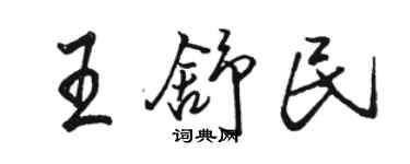 骆恒光王舒民行书个性签名怎么写