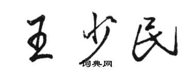 骆恒光王少民行书个性签名怎么写