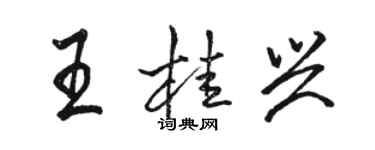 骆恒光王桂兴行书个性签名怎么写