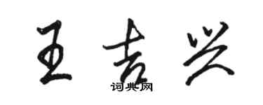 骆恒光王吉兴行书个性签名怎么写