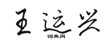 骆恒光王运兴行书个性签名怎么写