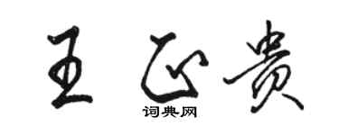 骆恒光王正贵行书个性签名怎么写