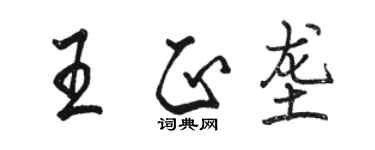 骆恒光王正垄行书个性签名怎么写