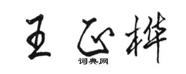 骆恒光王正桦行书个性签名怎么写