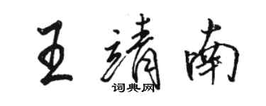 骆恒光王靖南行书个性签名怎么写